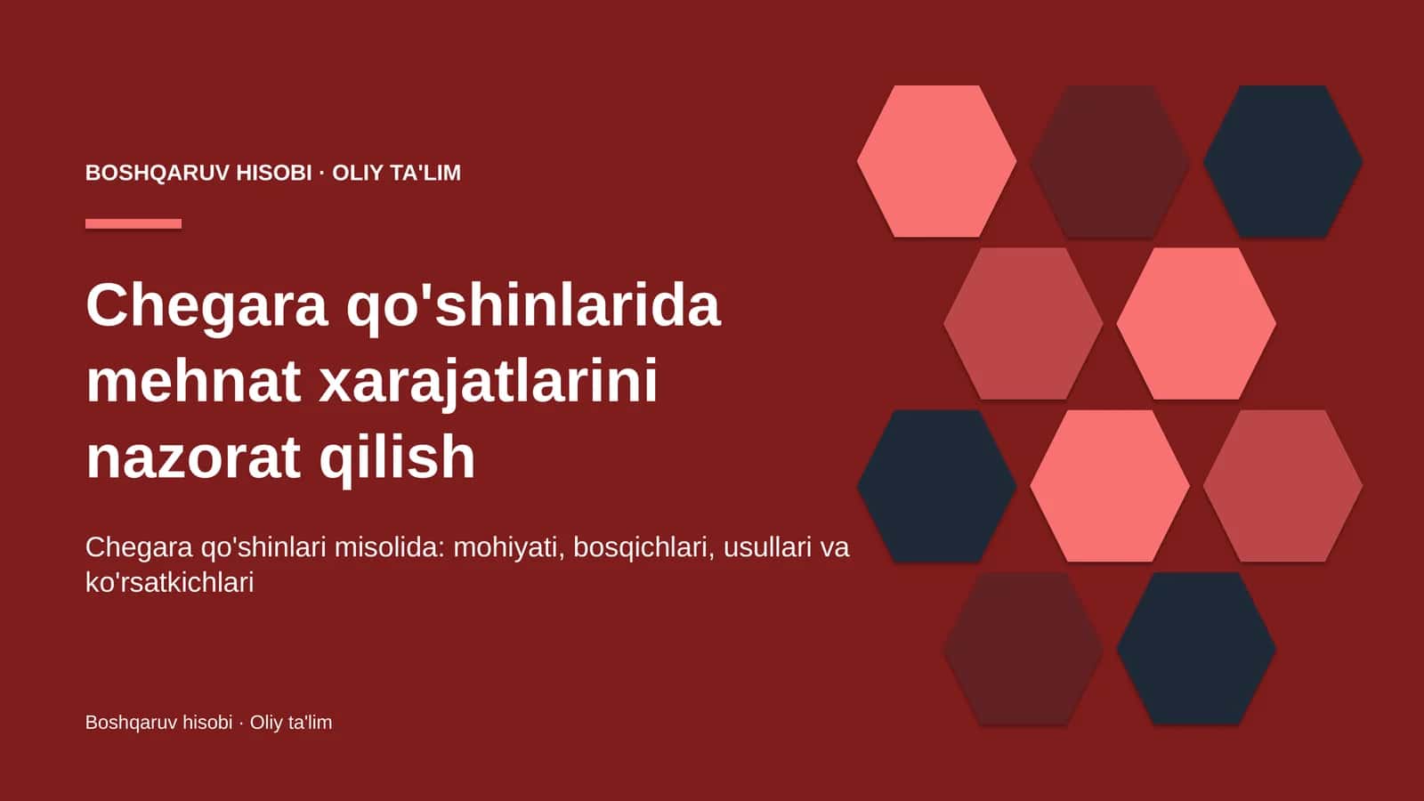 Chegara qo'shinlarida mehnat xarajatlarini nazorat qilish 1