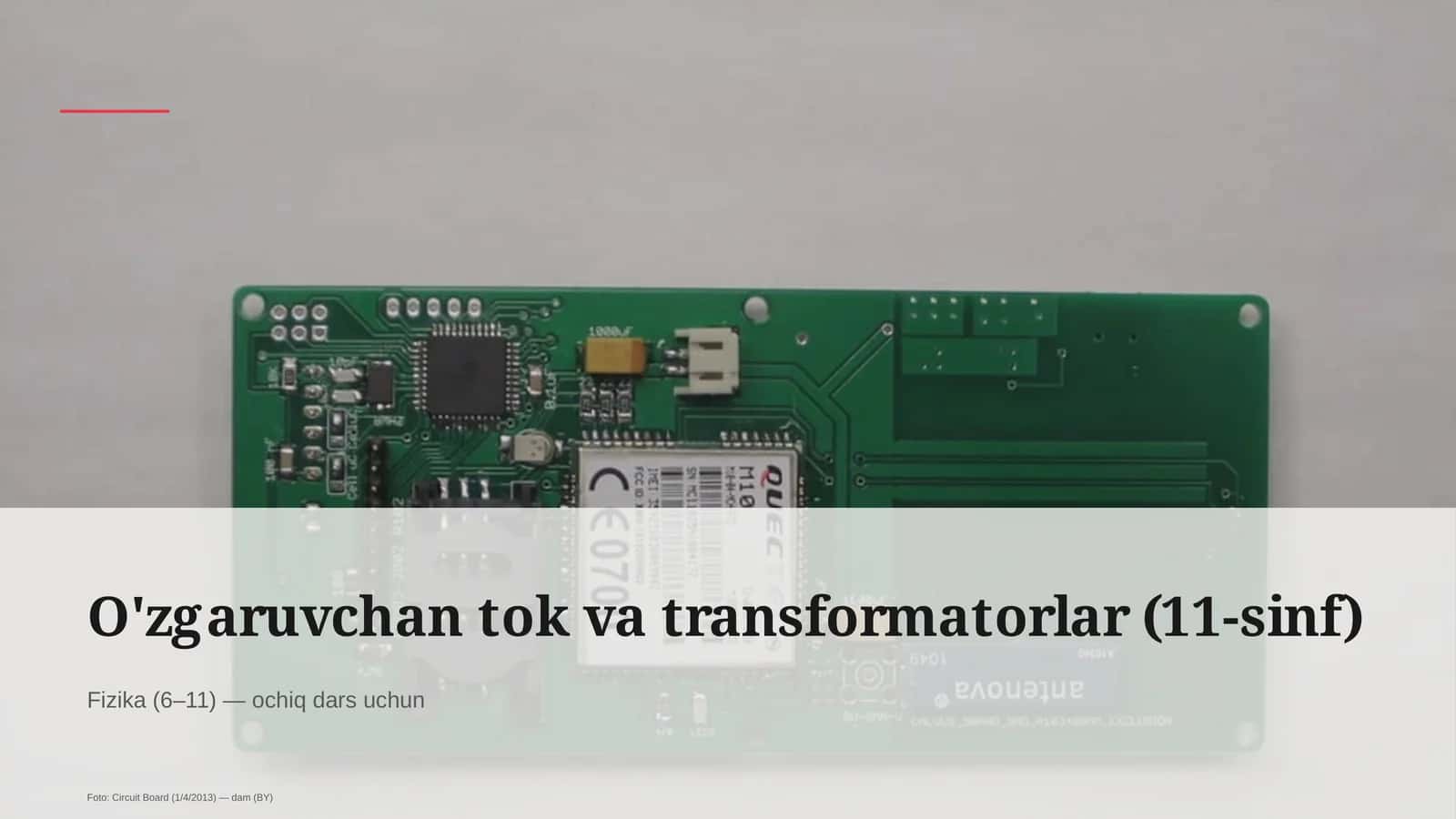 O'zgaruvchan tok va transformatorlar (11-sinf) 1