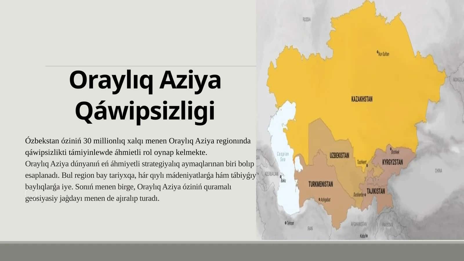 Oraylıq Aziya Qáwipsizligi 1