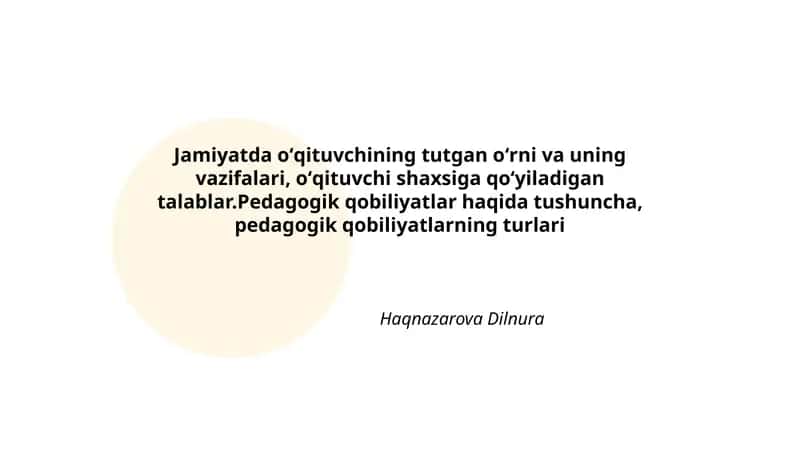 Pedagogik qobiliyatlar 1