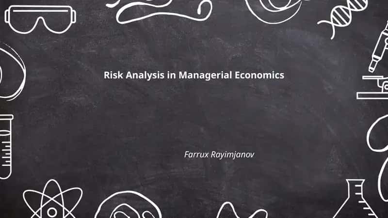 Risk Analysis in Managerial Economics 1