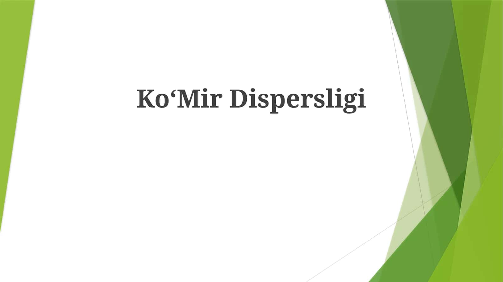 KoʻMir Dispersligi 1