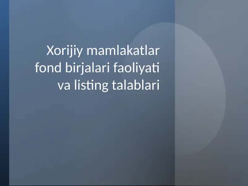 Fond birjasi 1