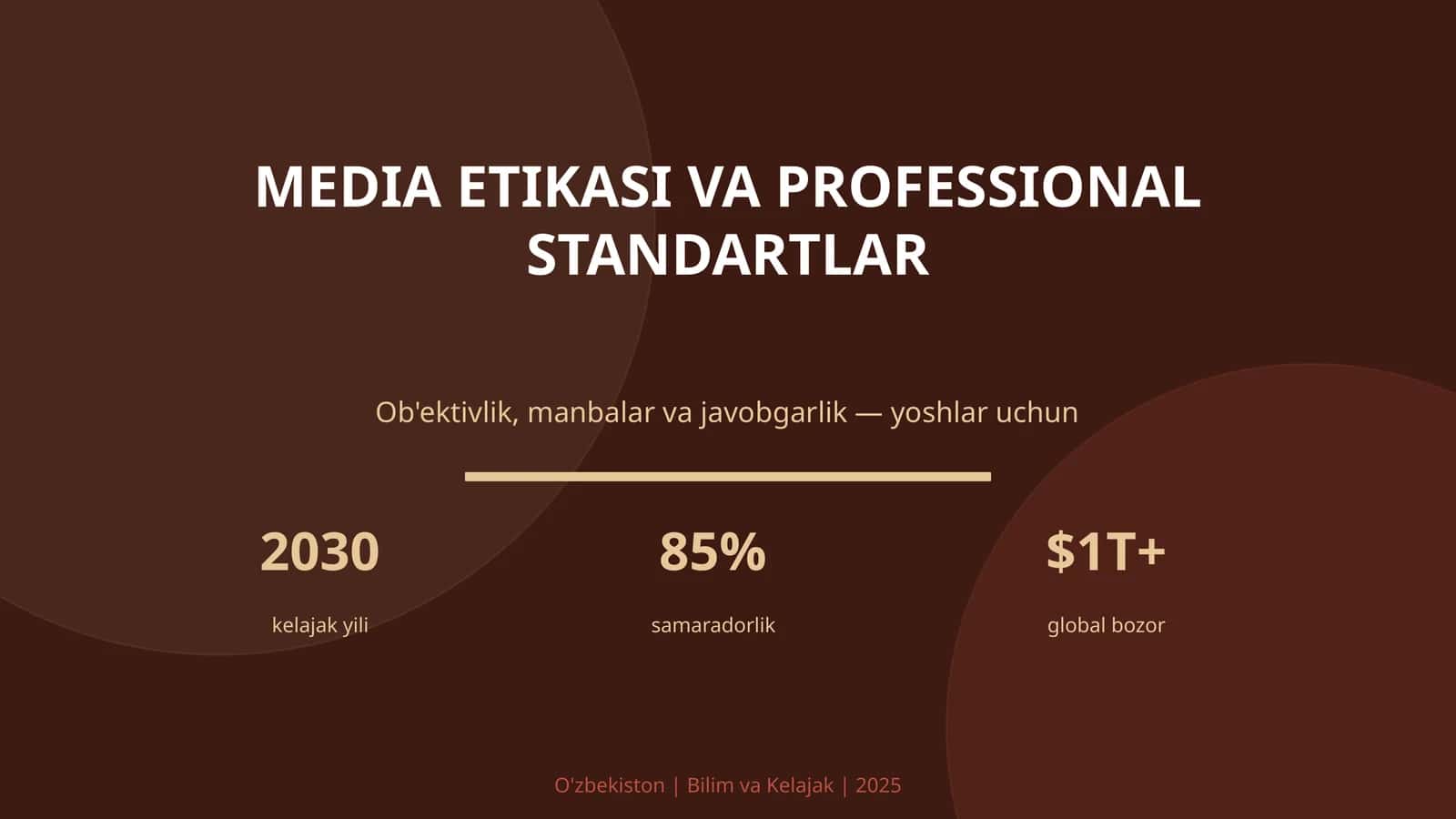 MEDIA ETIKASI VA PROFESSIONAL STANDARTLAR 1