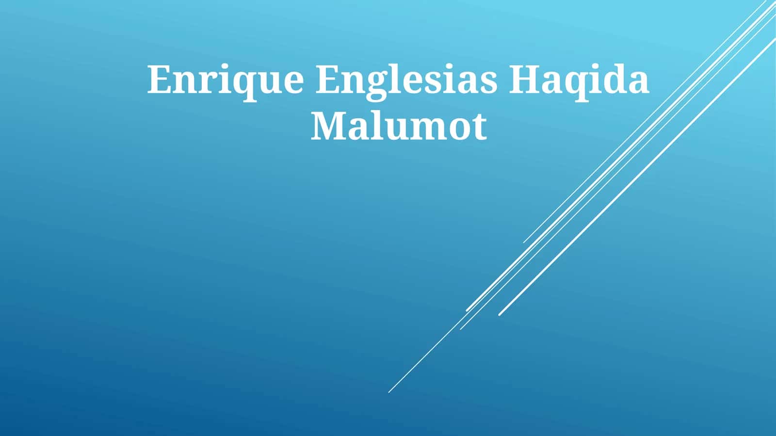 Enrique Englesias Haqida Malumot 1