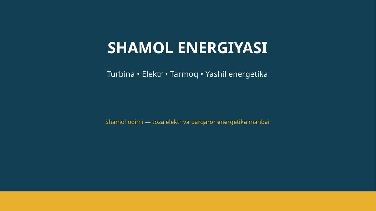 SHAMOL ENERGIYASI 1