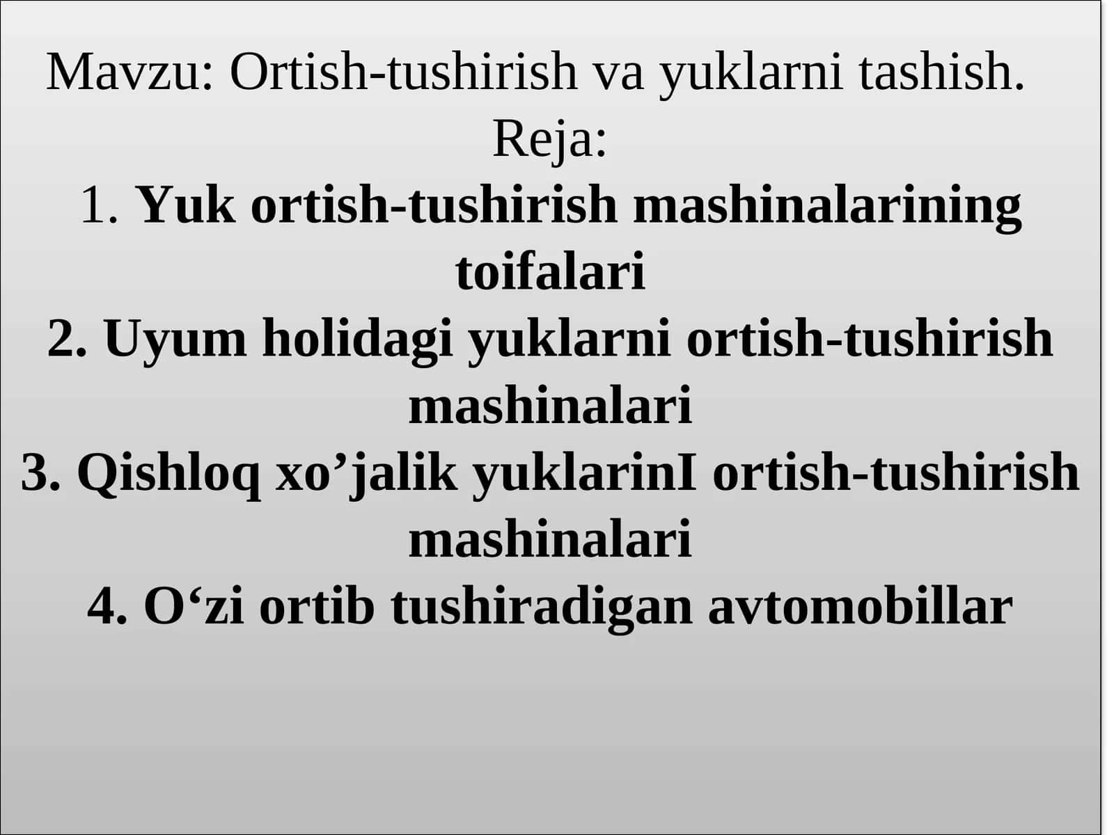 Ortish-tushirish mashinalari 1