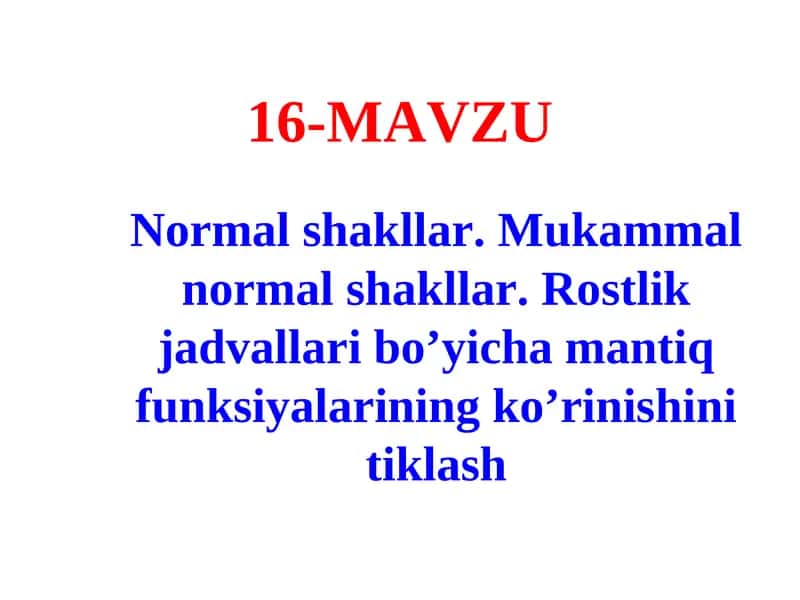 Normal shakllar 1