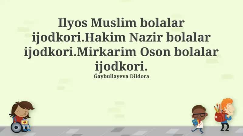 MIRKARIM OSONNING YOSH O'QIYDIGANLAR UCHUN ASARLARI 1