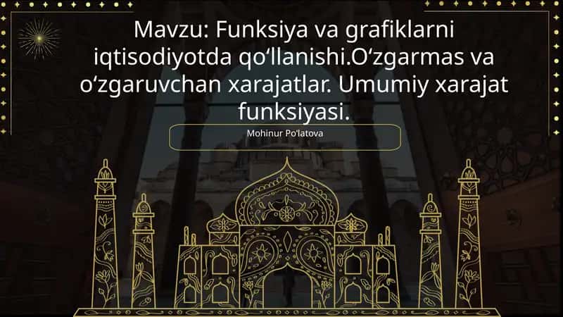 Iqtisodiy funksiyalar va ularning ahamiyati 1