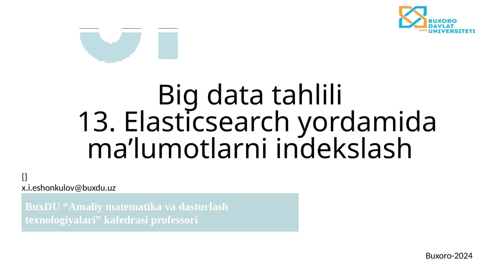 Elasticsearch yordamida ma’lumotlarni indekslash 1