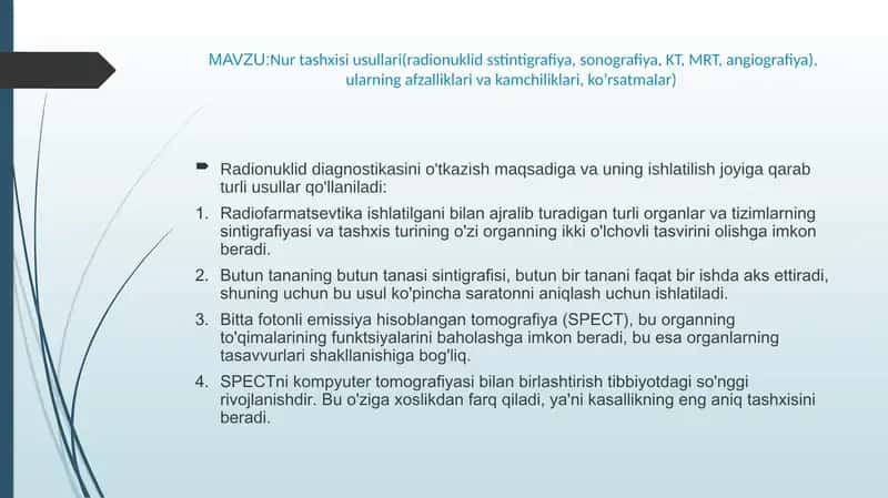 Nur tashxisi usullari 1