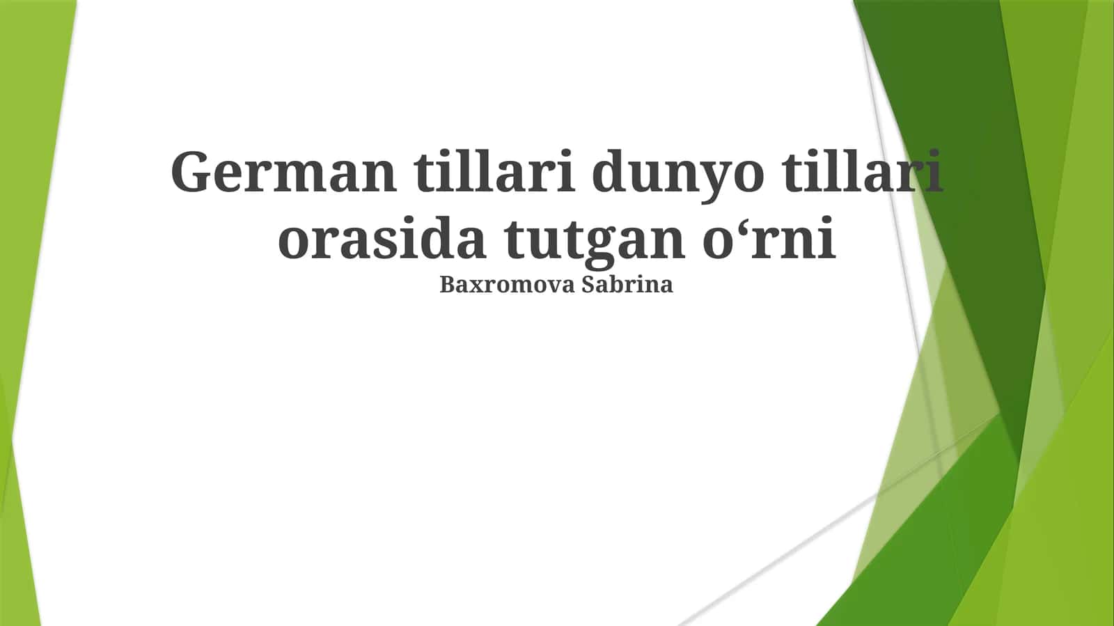 German tillari dunyo tillari orasida tutgan o‘rni 1