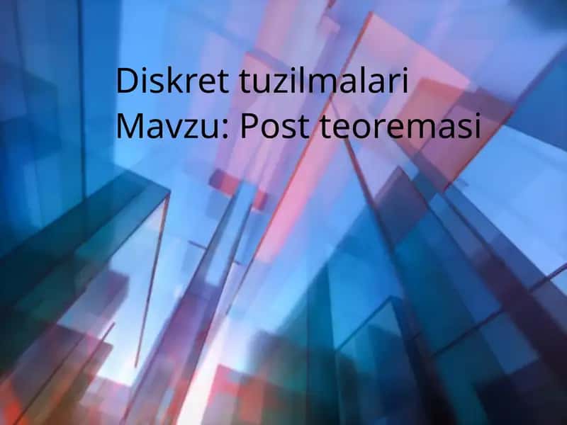 Post teoremasi 1