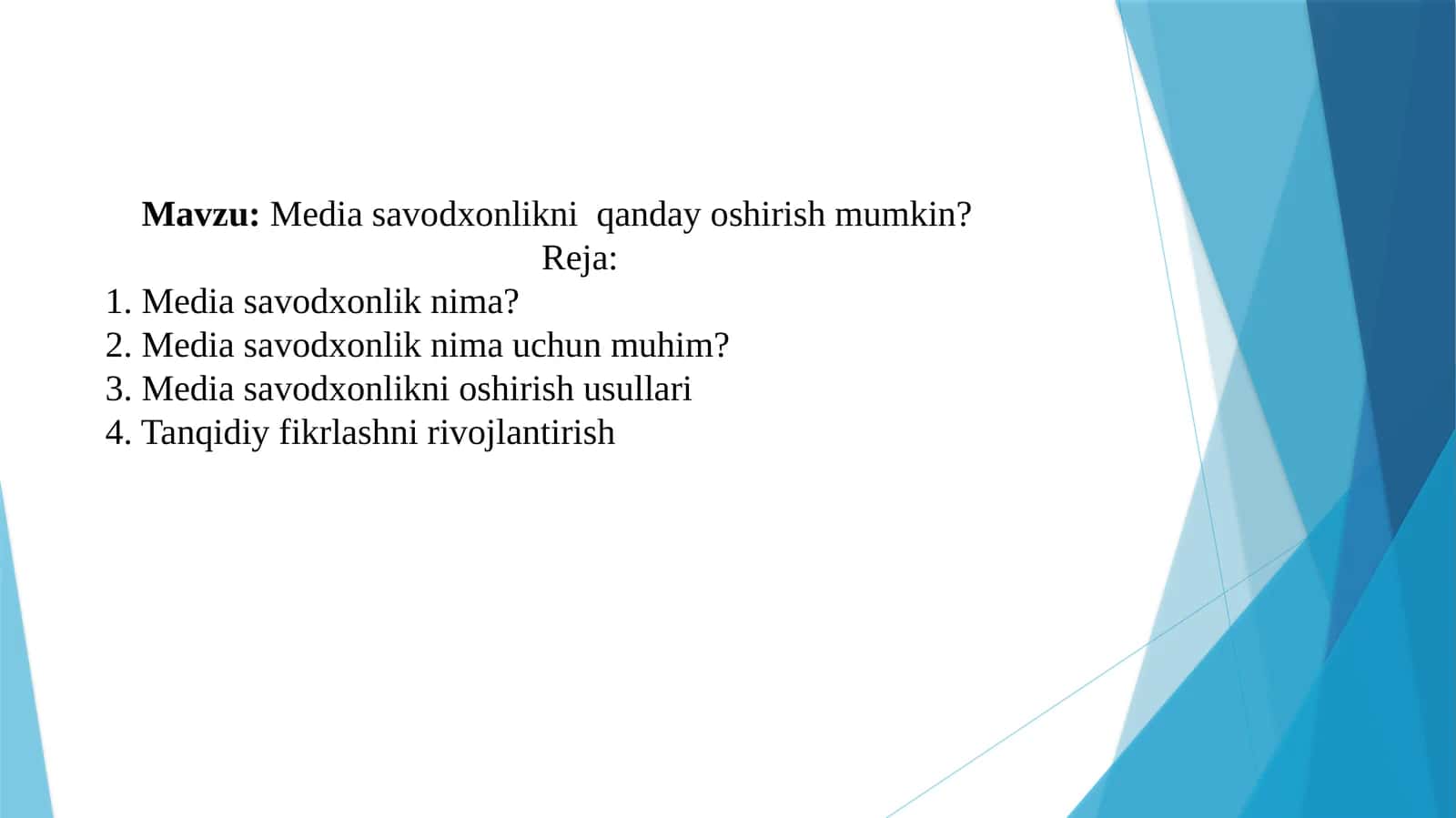 Media savodxonlikni qanday oshirish mumkin 1