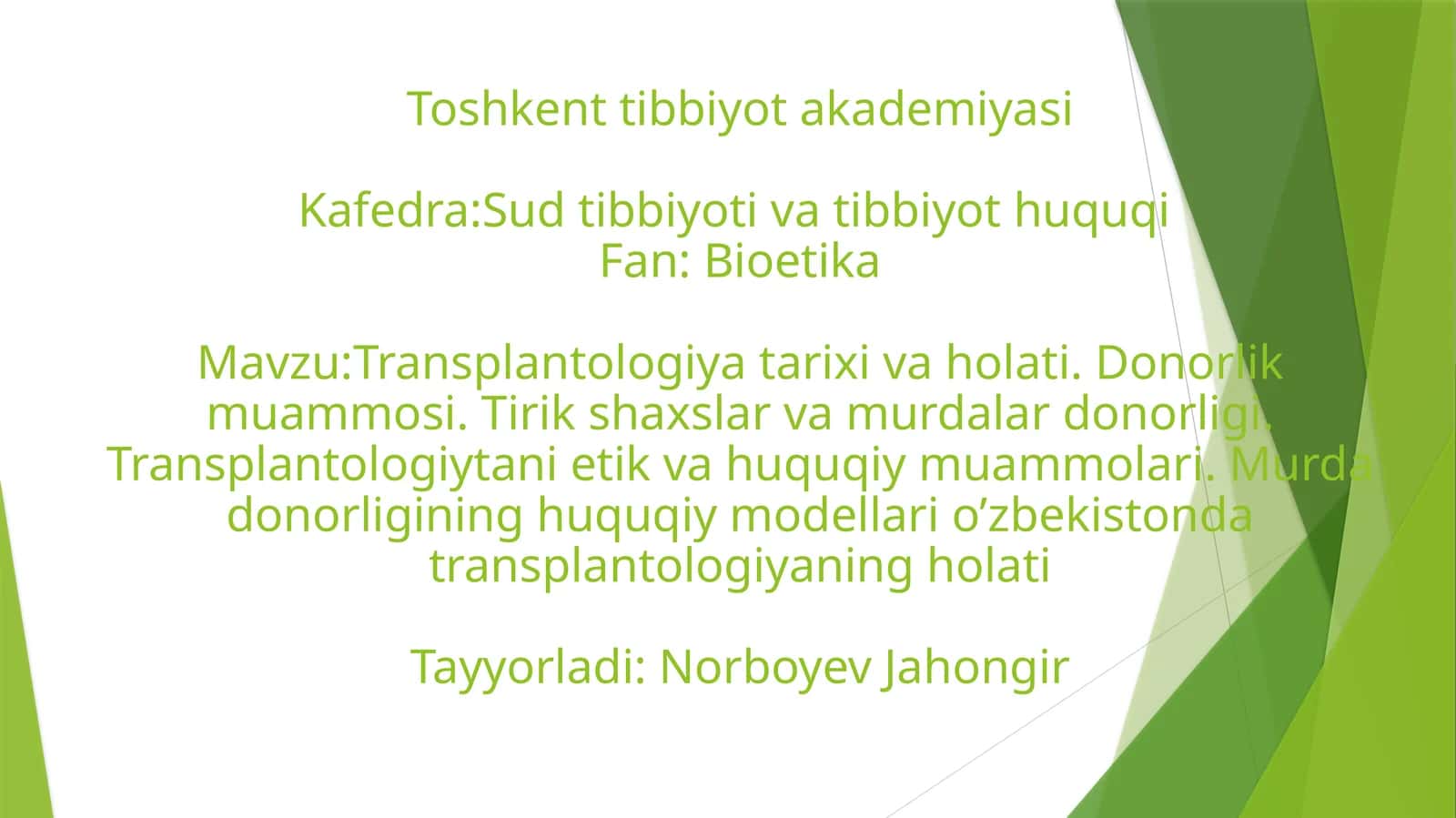 Transplantologiya Tarixi va Holati 1