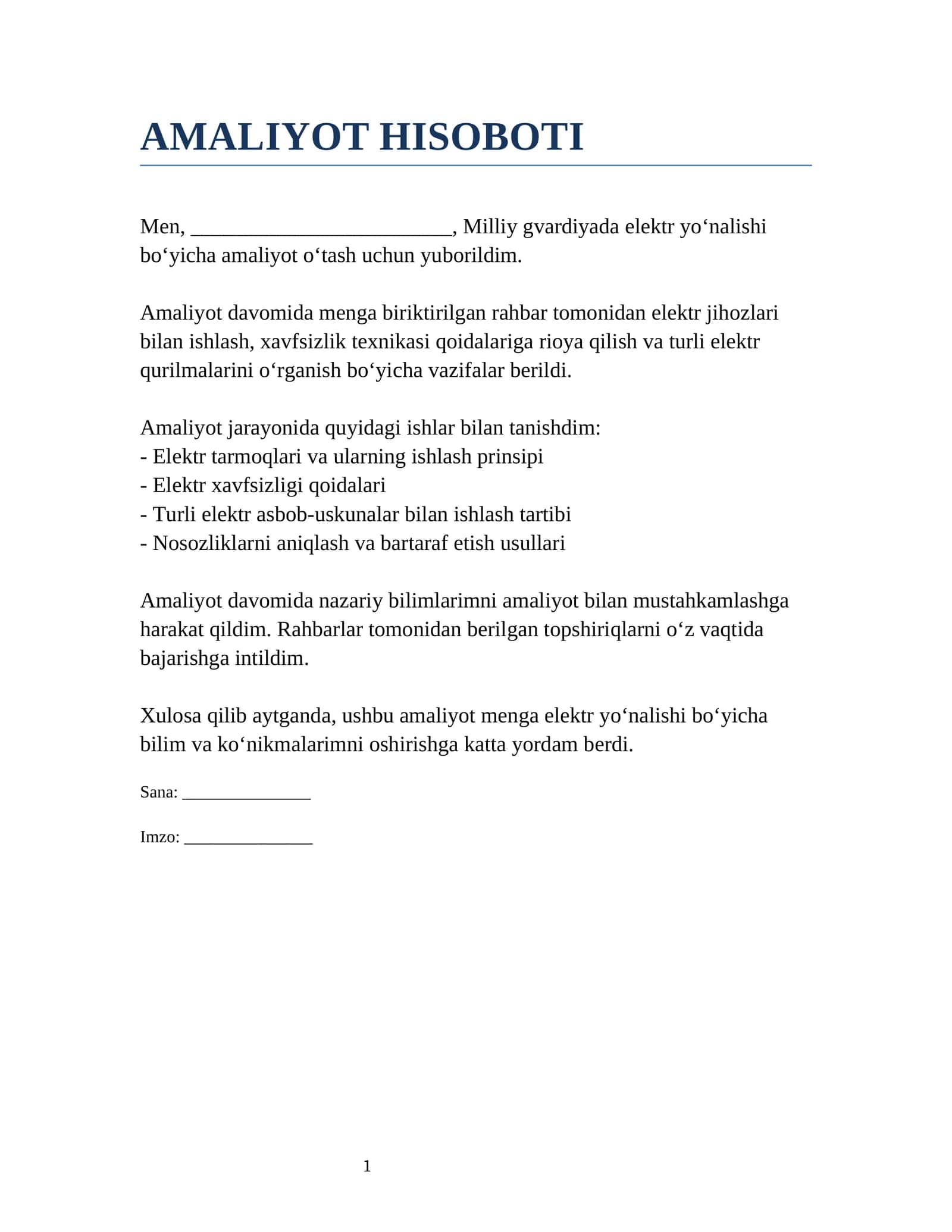 AMALIYOT HISOBOTI 1