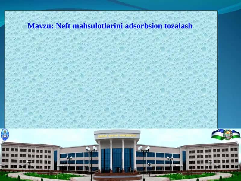 Neft mahsulotlarini adsorbsion tozalash 1