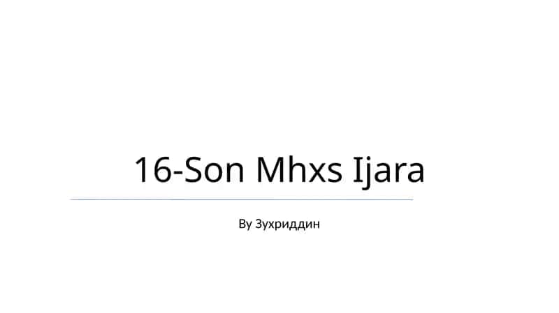 16-Son Mhxs Ijara 1