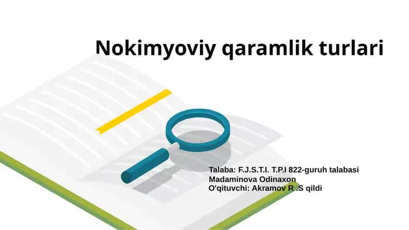 Nokimyoviy qaramlik turlari 1
