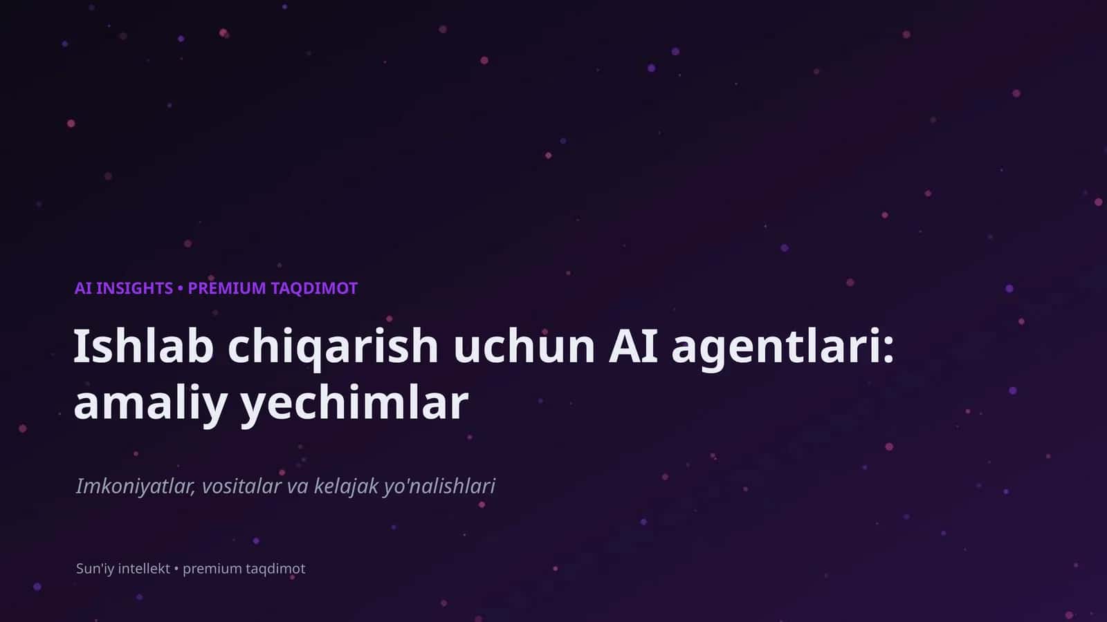 Sun'iy intellekt premium taqdimot 1