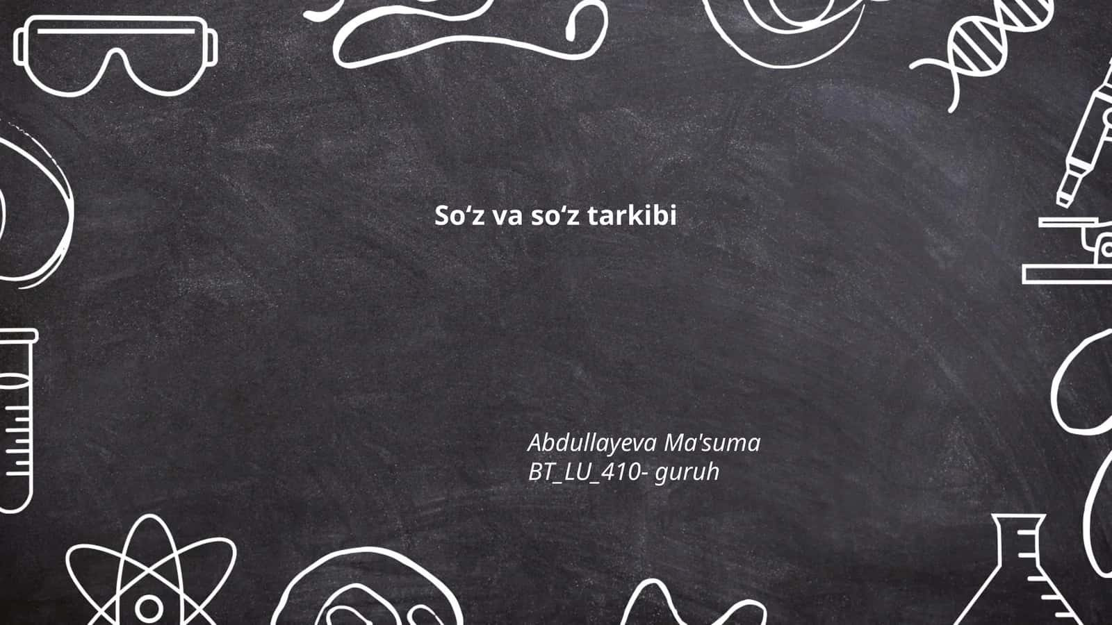 Soʻz va soʻz tarkibi 1