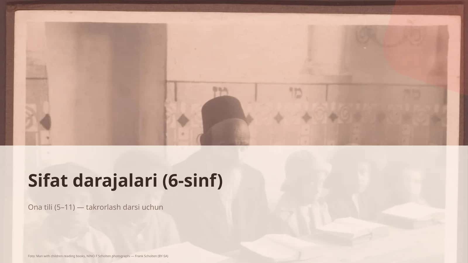 Sifat darajalari (6-sinf) 1
