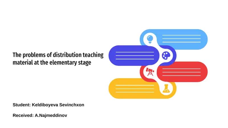 The problems of distribution teaching material at the elementary stage 1