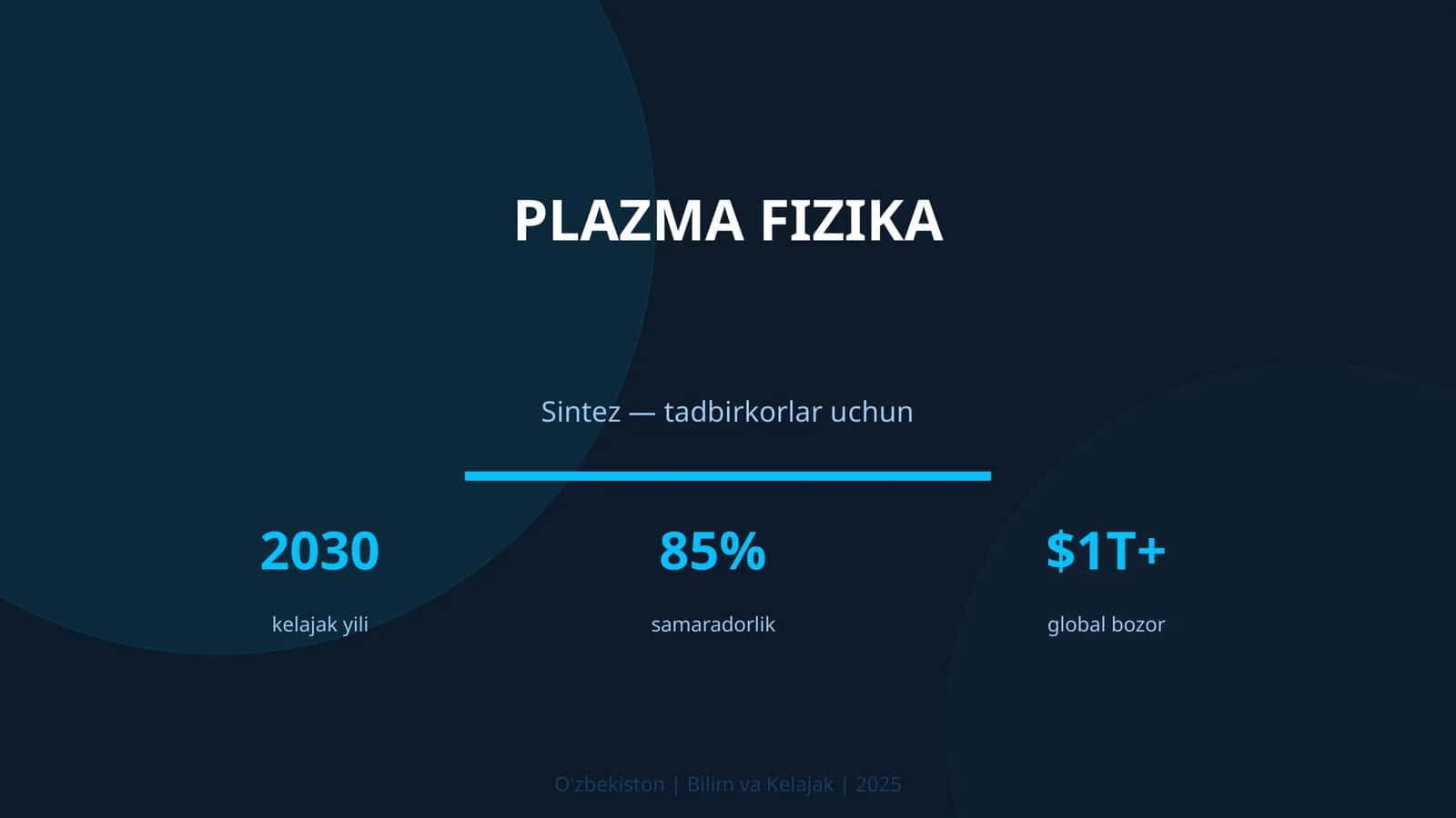KIRISH: Plazma fizika 1