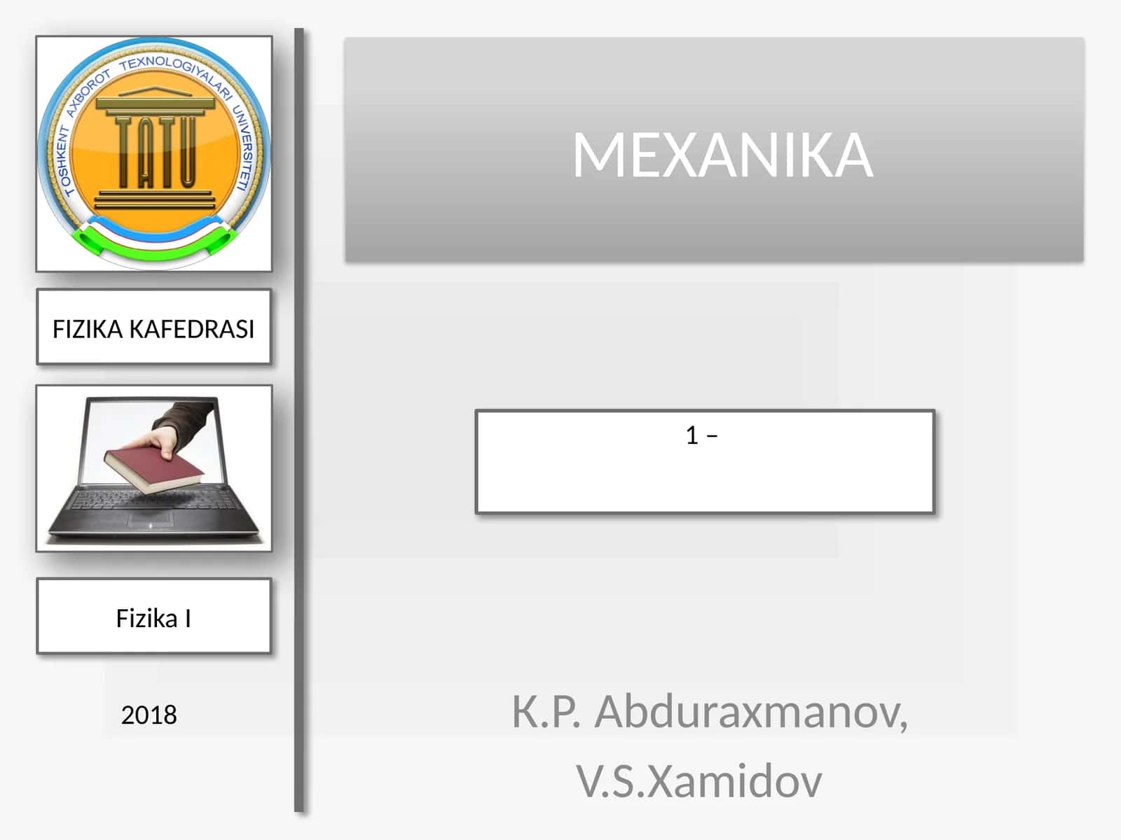 MEHANIKA 1