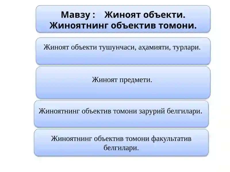 Жиноят объекти