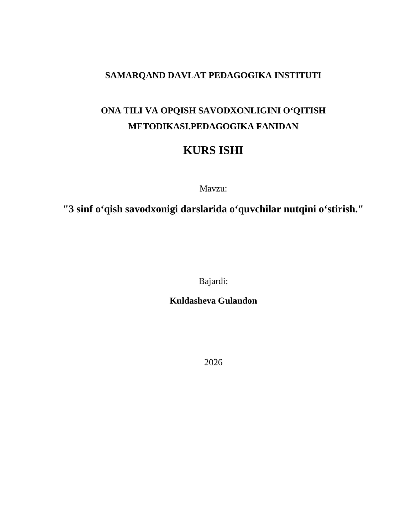 3 sinf o‘qish savodxonigi darslarida o‘quvchilar nutqini o‘stirish 1