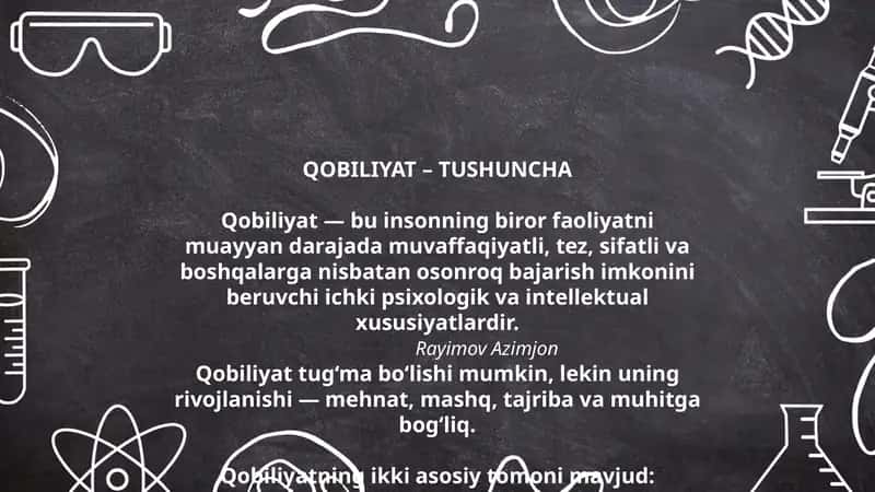 QOBILIYAT – TUSHUNCHA 1
