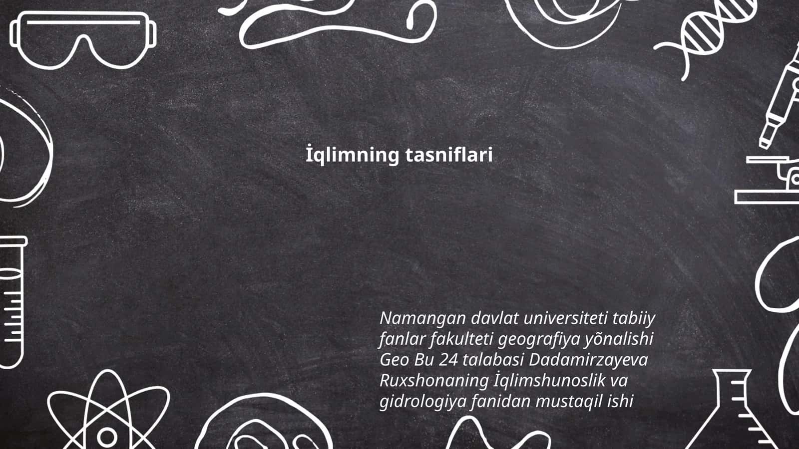 İqlimning tasniflari 1