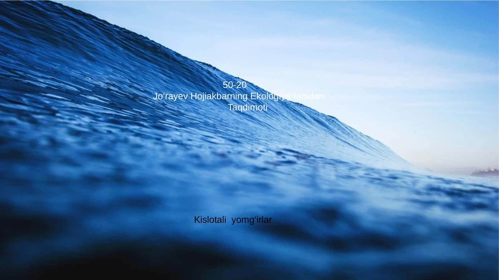 Kislotali yomg‘irlar 1