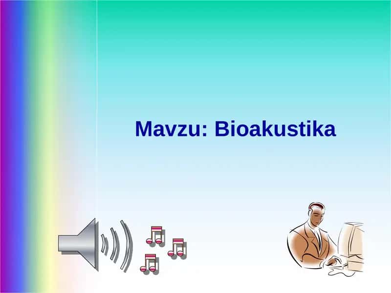 Bioakustika 1