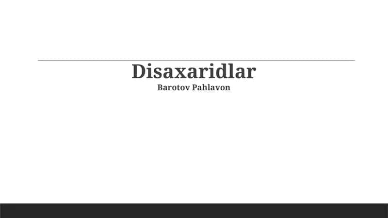 Disaxaridlar 1