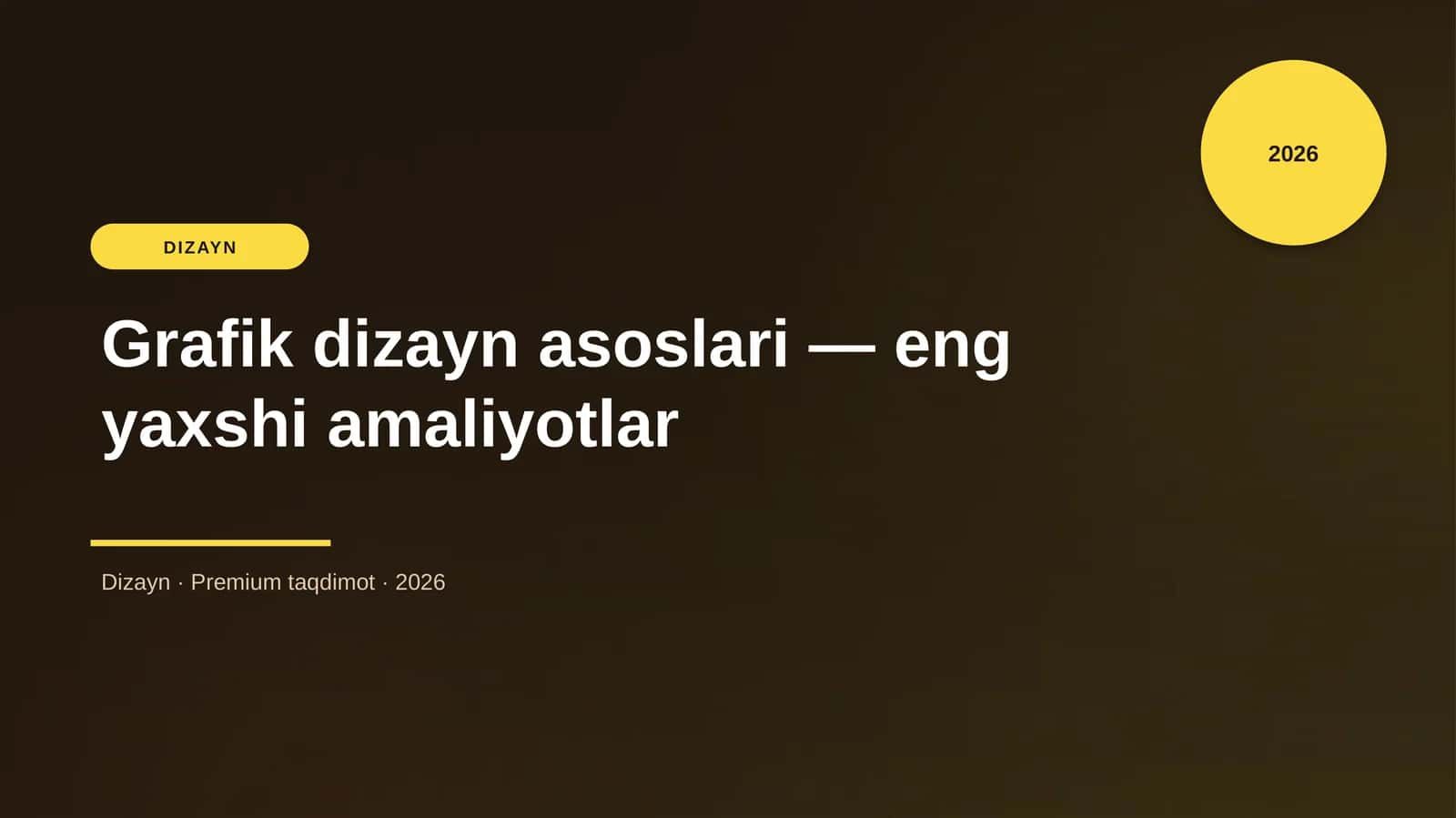 Grafik dizayn asoslari — eng yaxshi amaliyotlar 1
