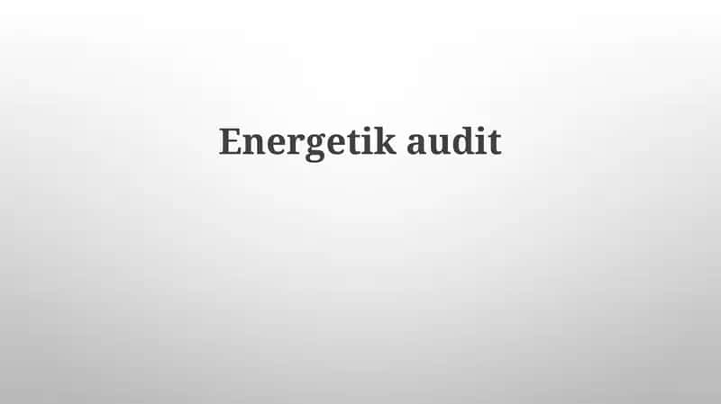 Energetikaudit 1