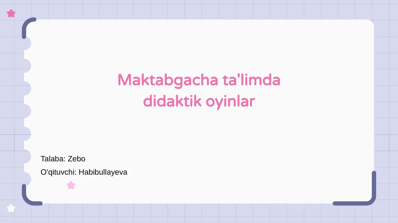 Maktabgacha ta'limda didaktik oyinlar 1