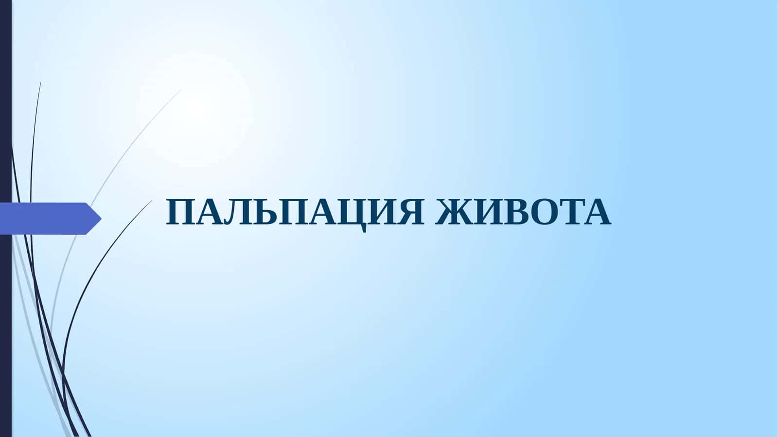 ПАЛЬПАЦИЯ ЖИВОТА 1