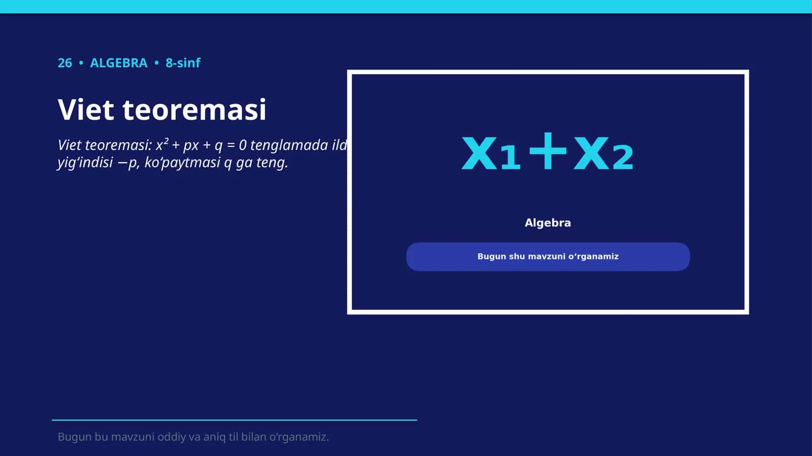 Viet teoremasi 1