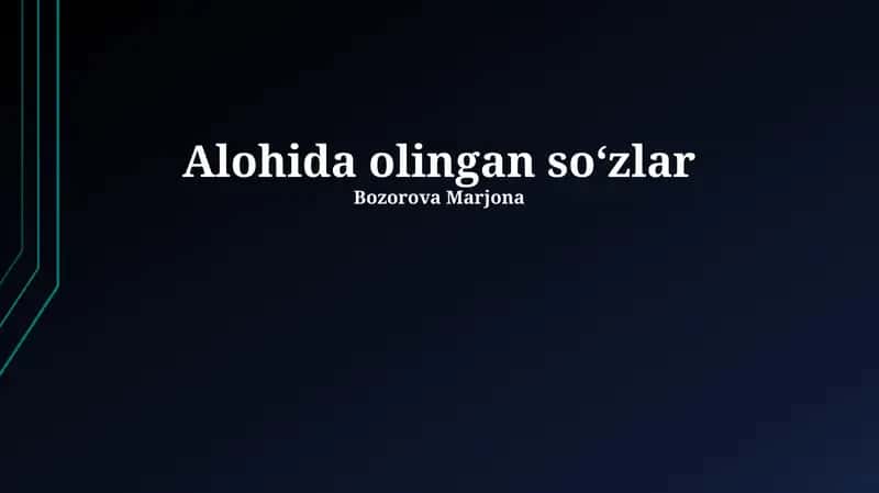 So'zlarni ajratish qoidalari 1