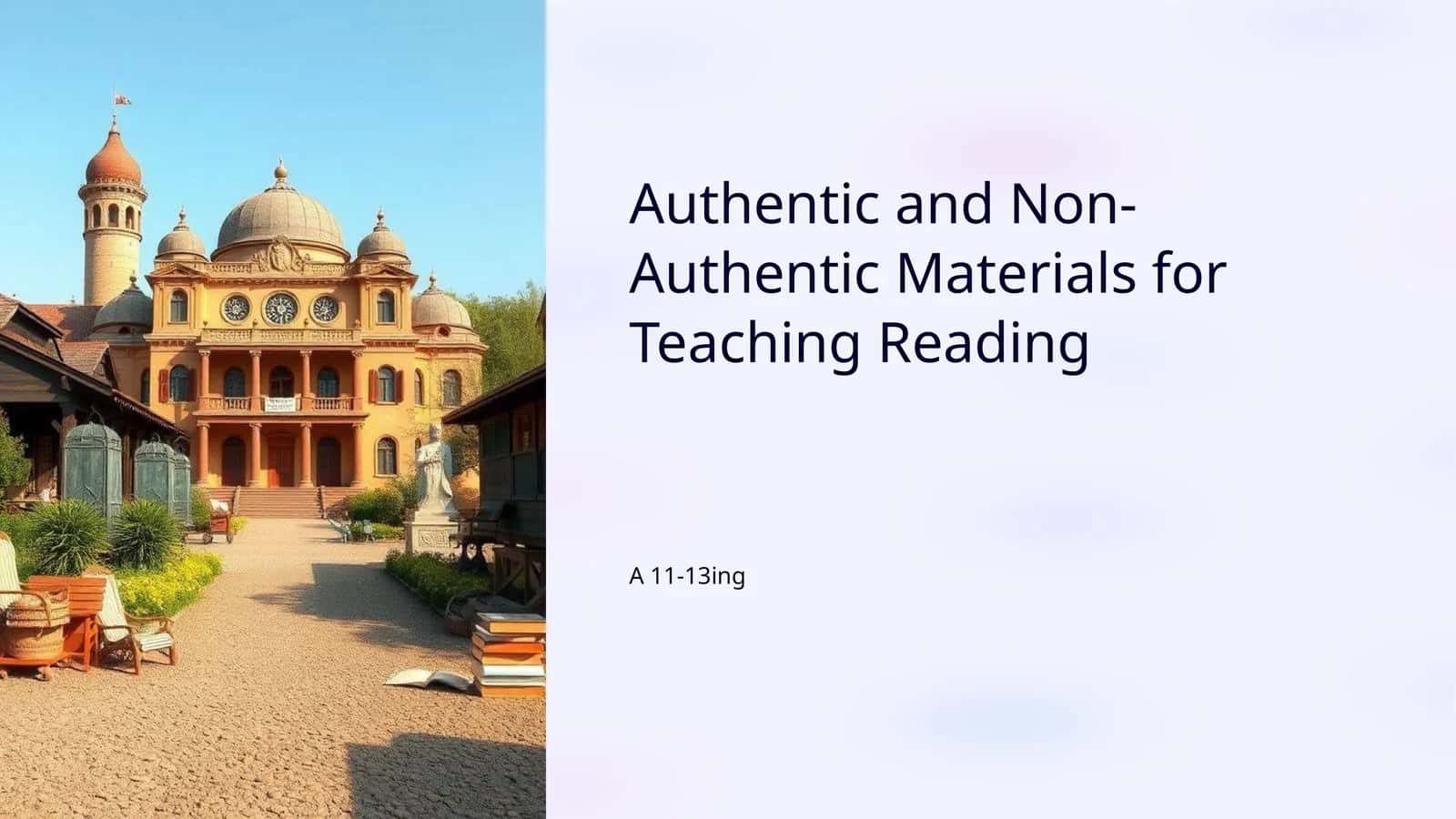Authentic and Non-Authentic Materials for Teaching Reading 1