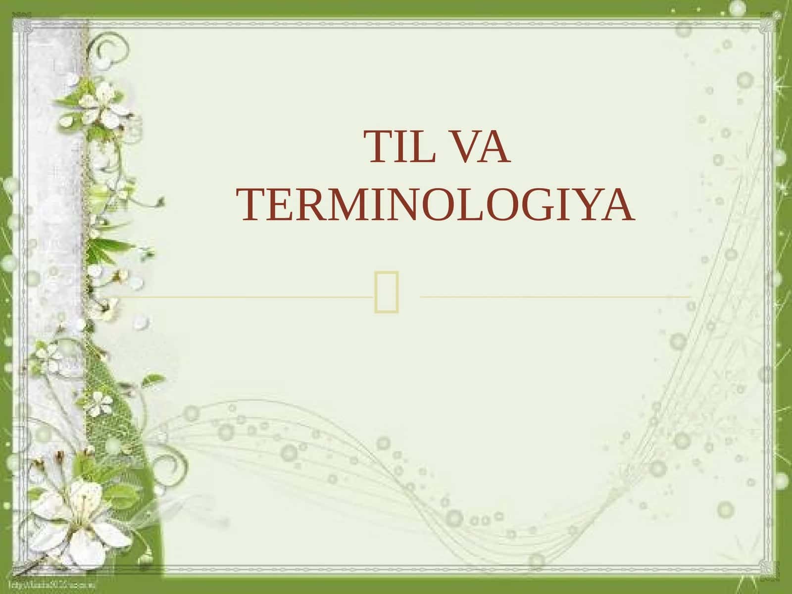 TIL VATERMINOLOGIYA 1
