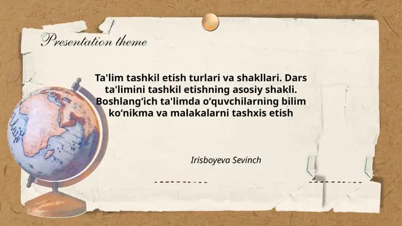 Ta'lim Tashkil Etish Turlari va Shakllari 1