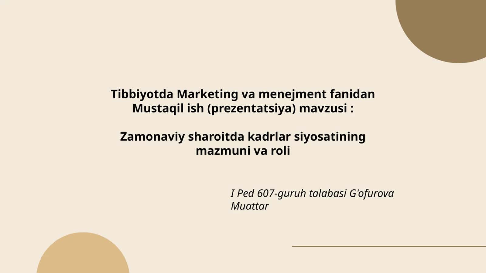 Zamonaviy sharoitda kadrlar siyosatining mazmuni va roli 1