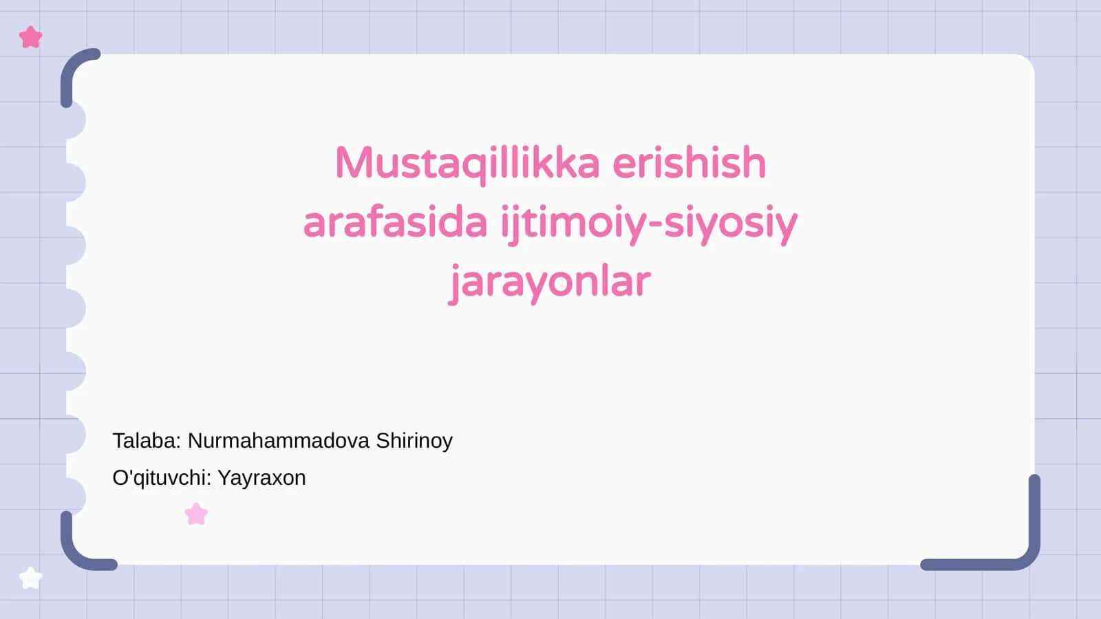 Mustaqillikka erishish arafasida ijtimoiy-siyosiy jarayonlar 1