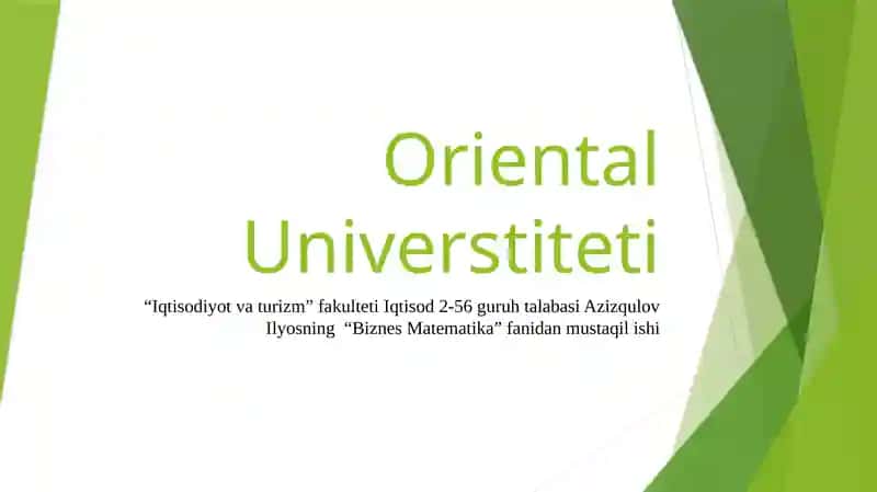Biznes Matematika