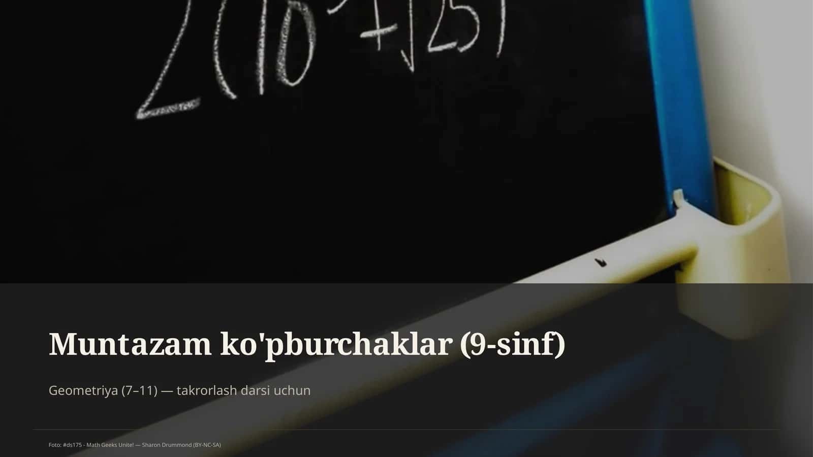 Muntazam ko'pburchaklar (9-sinf) 1